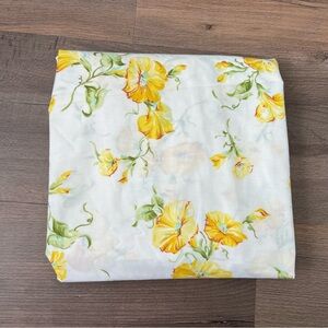 Vintage 70's Pequot "Morning Glory" Fitted Twin Sheet Golden Flower Print